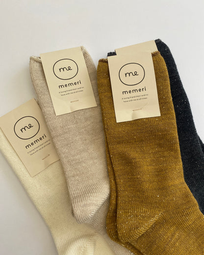 memeri : wool silk socks