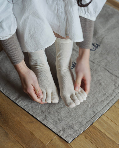 memeri : silk wool five toe socks