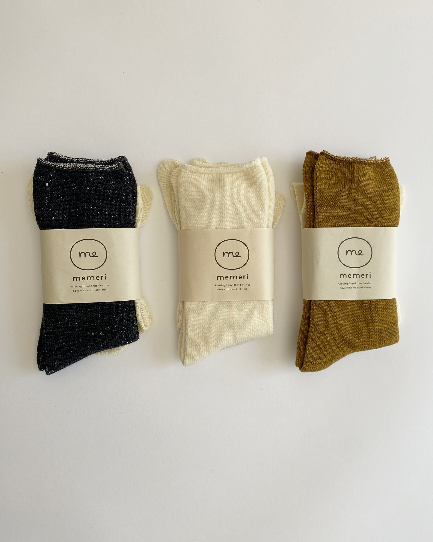 memeri : wool silk layered sock set