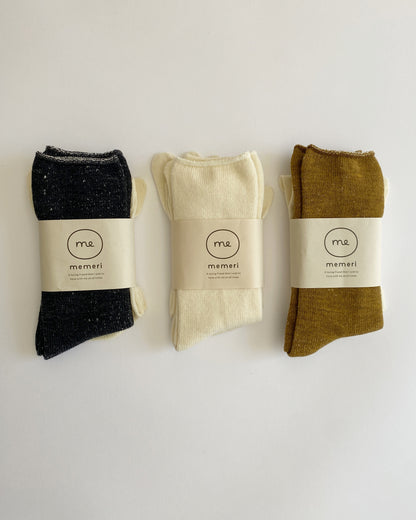 memeri : wool silk layered sock set