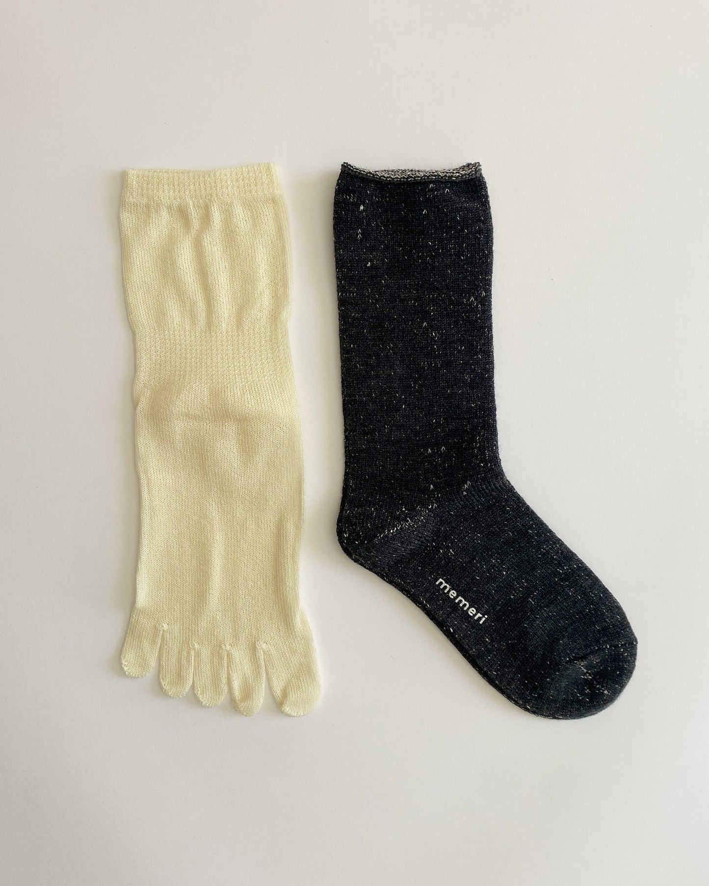 memeri : wool silk layered sock set