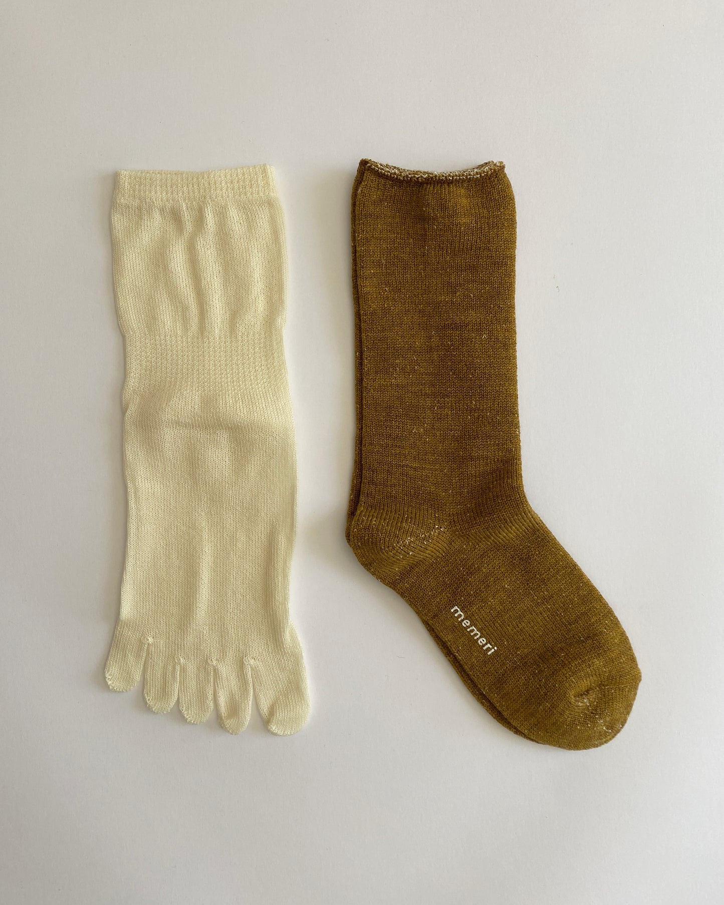 memeri : wool silk layered sock set