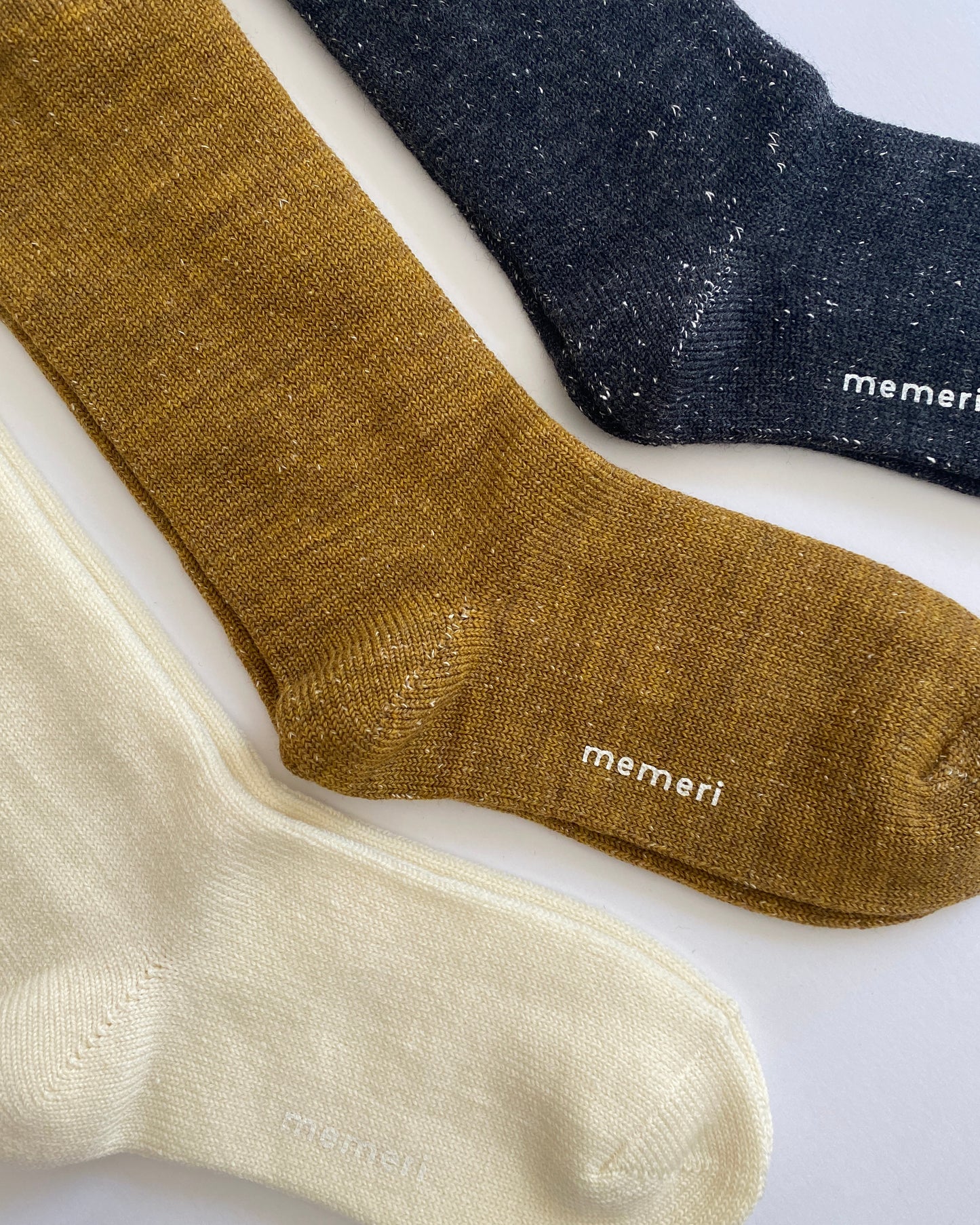 memeri : wool silk layered sock set