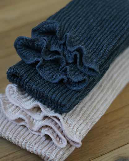 memeri : silk cotton double-weave leg warmers