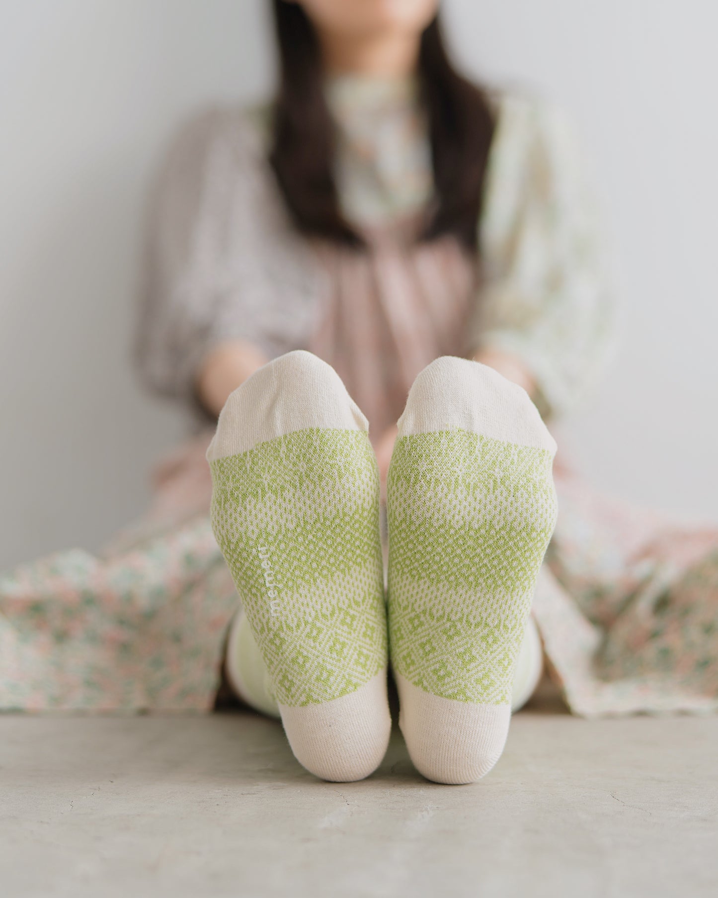 memeri : cotton linen jacquard socks