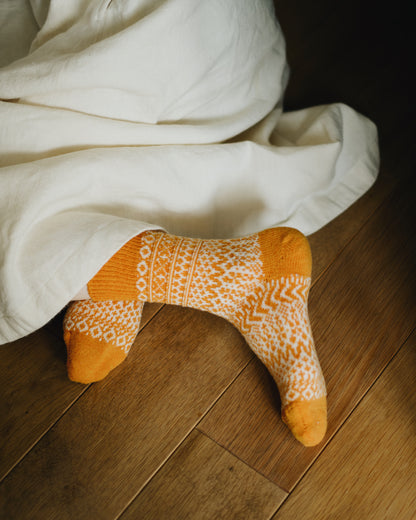 NISHIGUCHI KUTSUSHITA : oslo wool jacquard sock