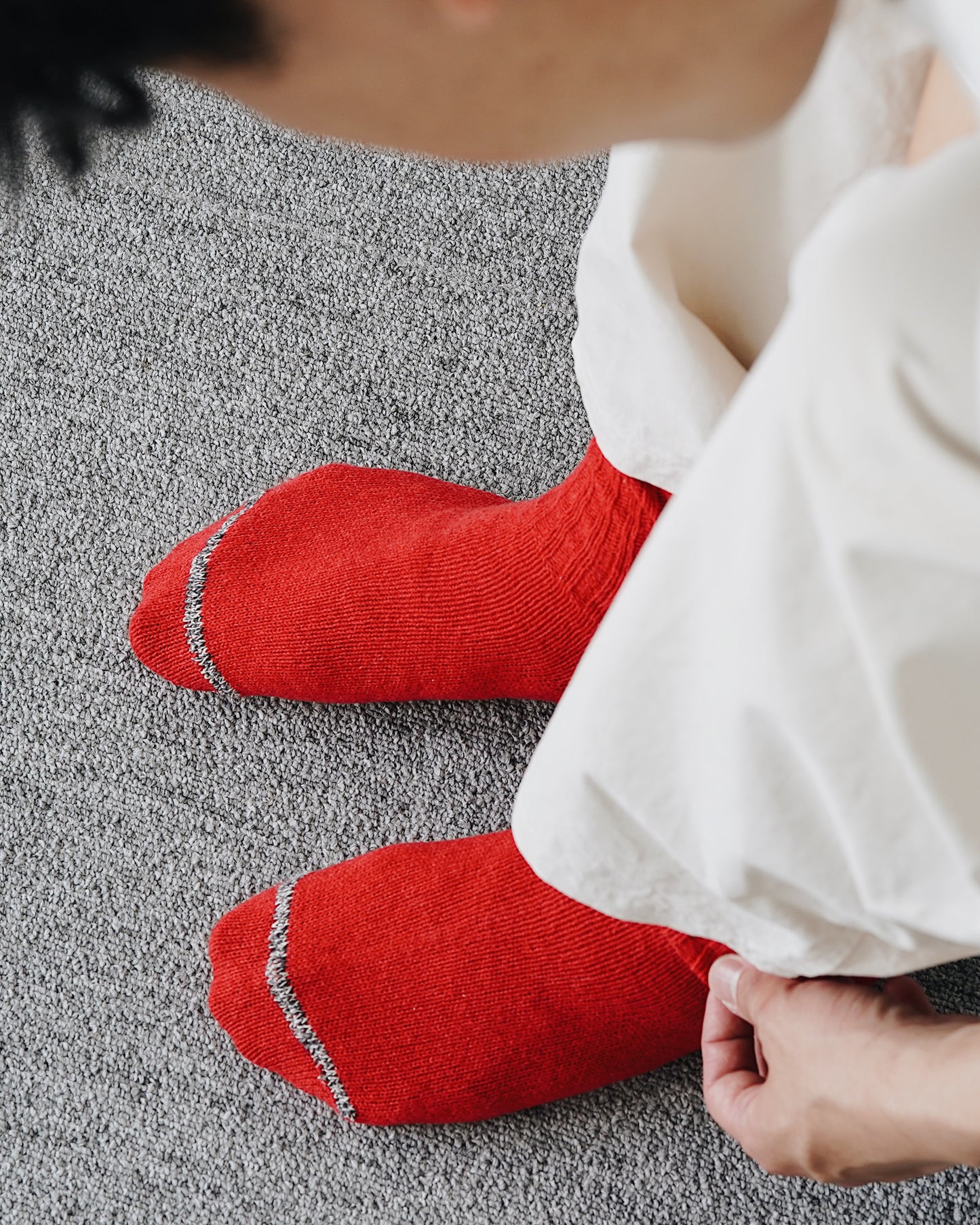 NISHIGUCHI KUTSUSHITA : boston silk cotton sock