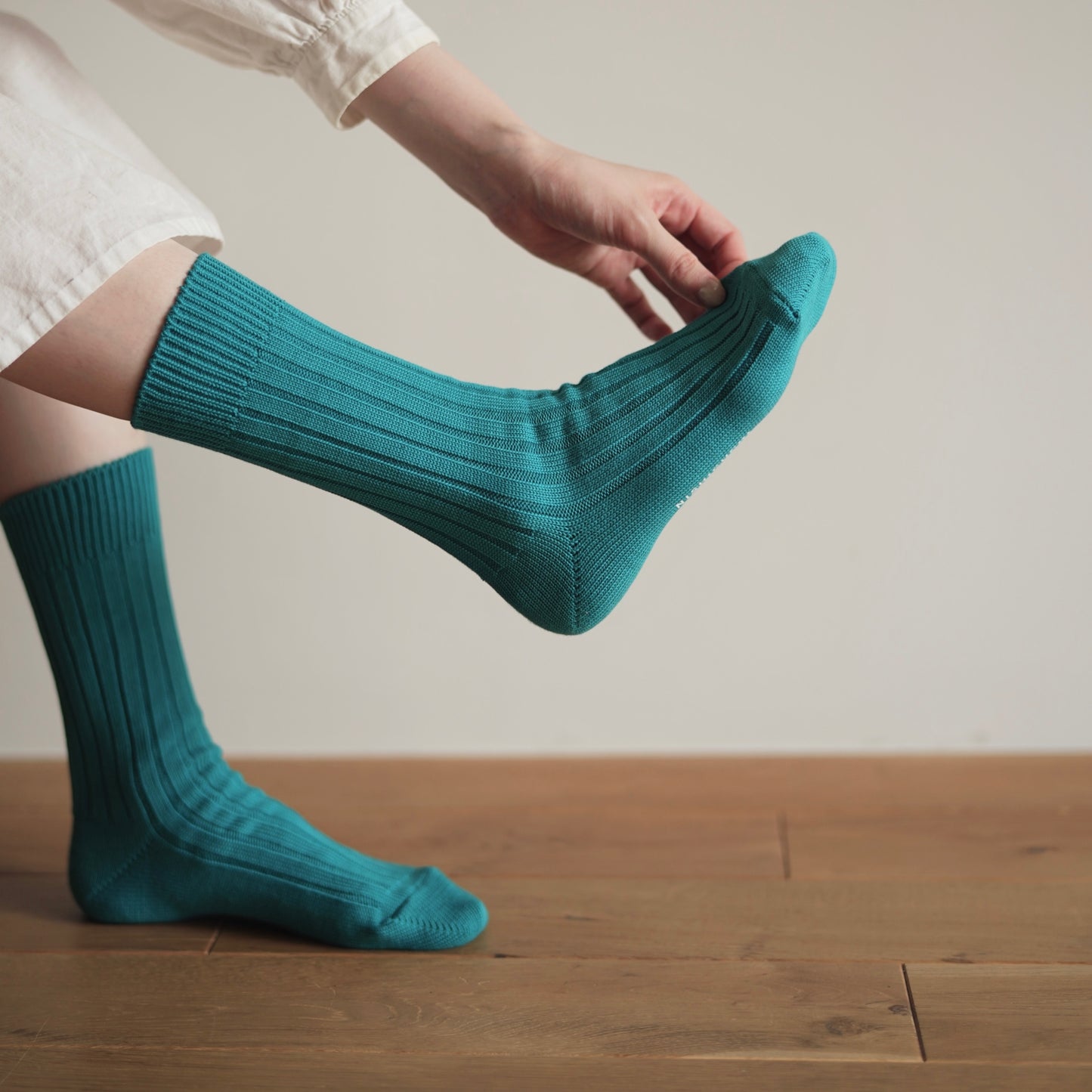 NISHIGUCHI KUTSUSHITA : praha egyptian cotton ribbed sock