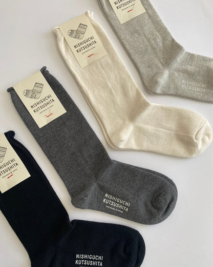 NISHIGUCHI KUTSUSHITA : praha cashmere cotton sock