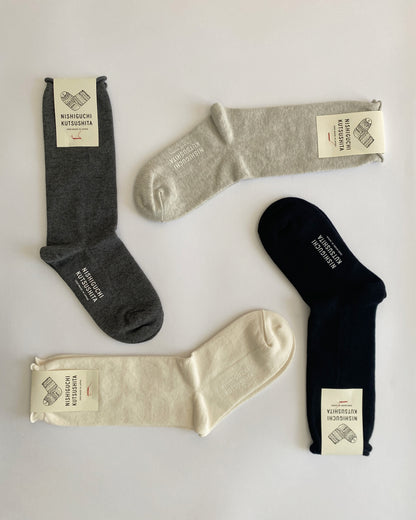 NISHIGUCHI KUTSUSHITA : praha cashmere cotton sock