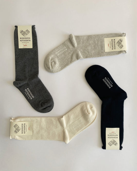 NISHIGUCHI KUTSUSHITA : praha cashmere cotton sock