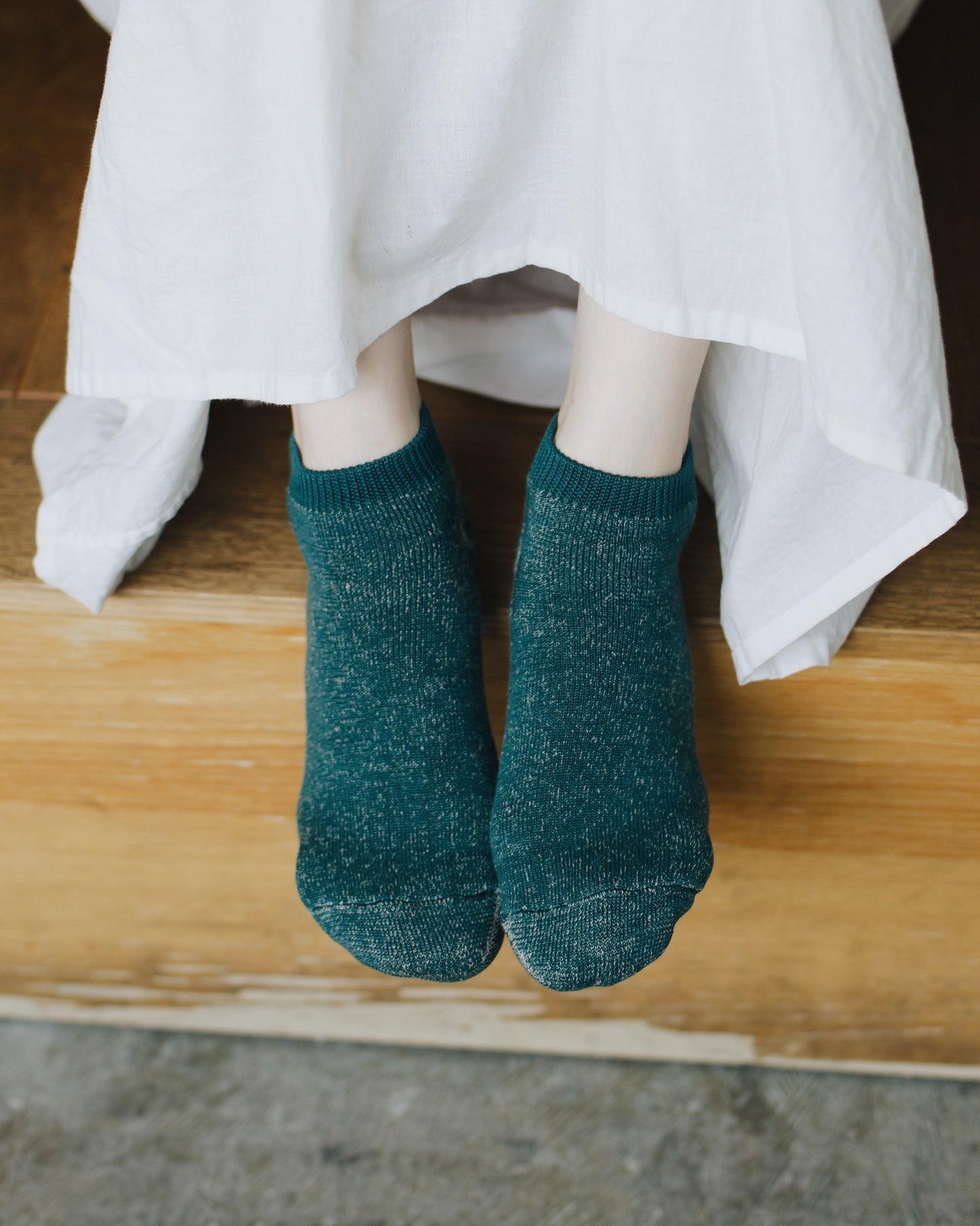 NISHIGUCHI KUTSUSHITA : Linen Cotton Pile Anklet