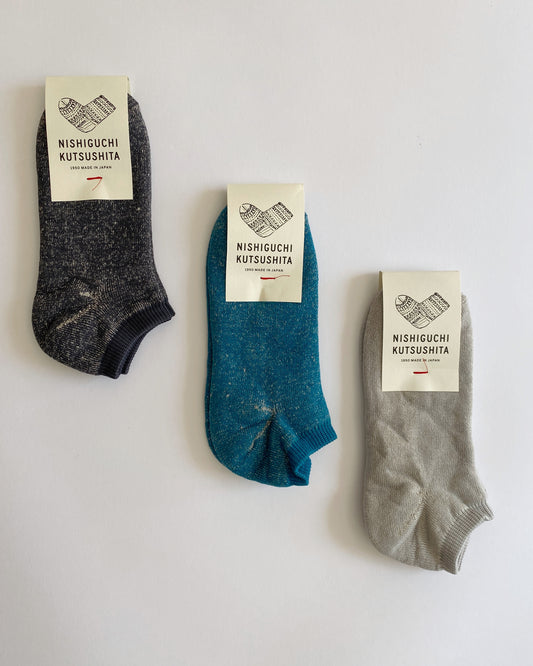 NISHIGUCHI KUTSUSHITA : Linen Cotton Pile Anklet