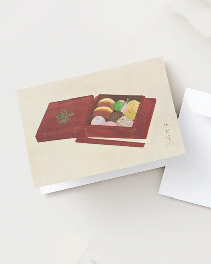 kiku print : greeting card - wagashi