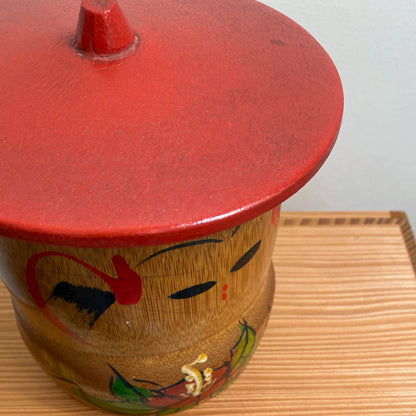 vintage japanese kokeshi container