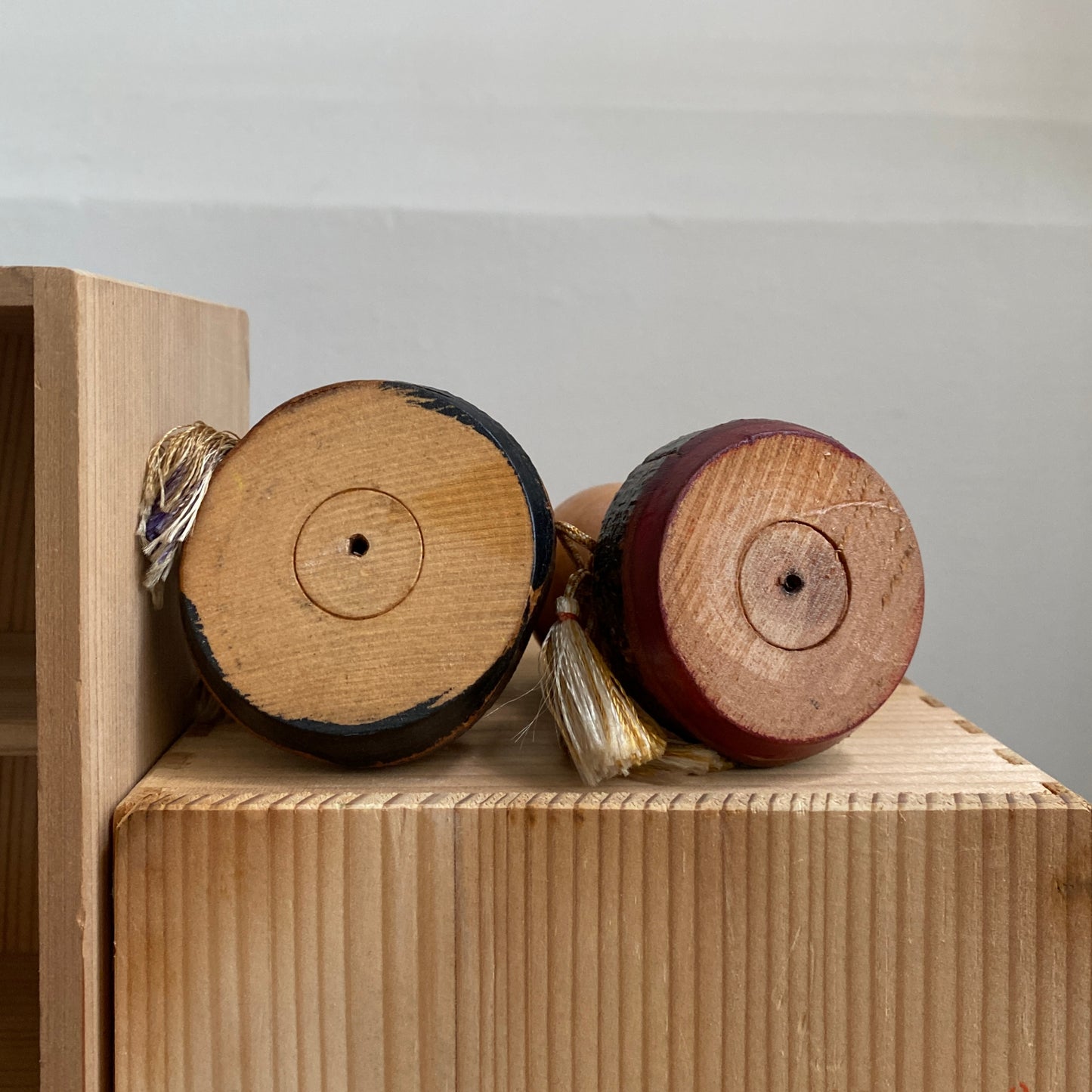 vintage japanese kokeshi duo