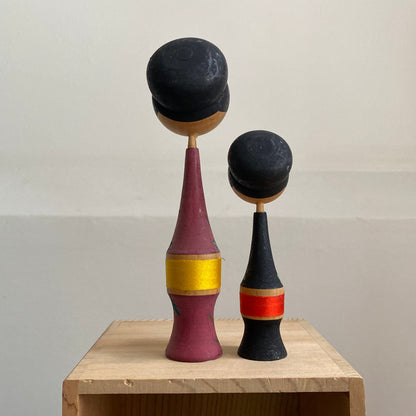 vintage japanese kokeshi duo