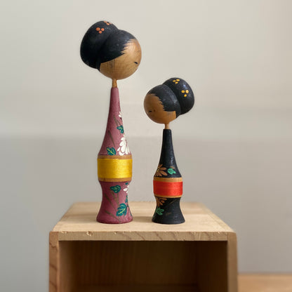 vintage japanese kokeshi duo