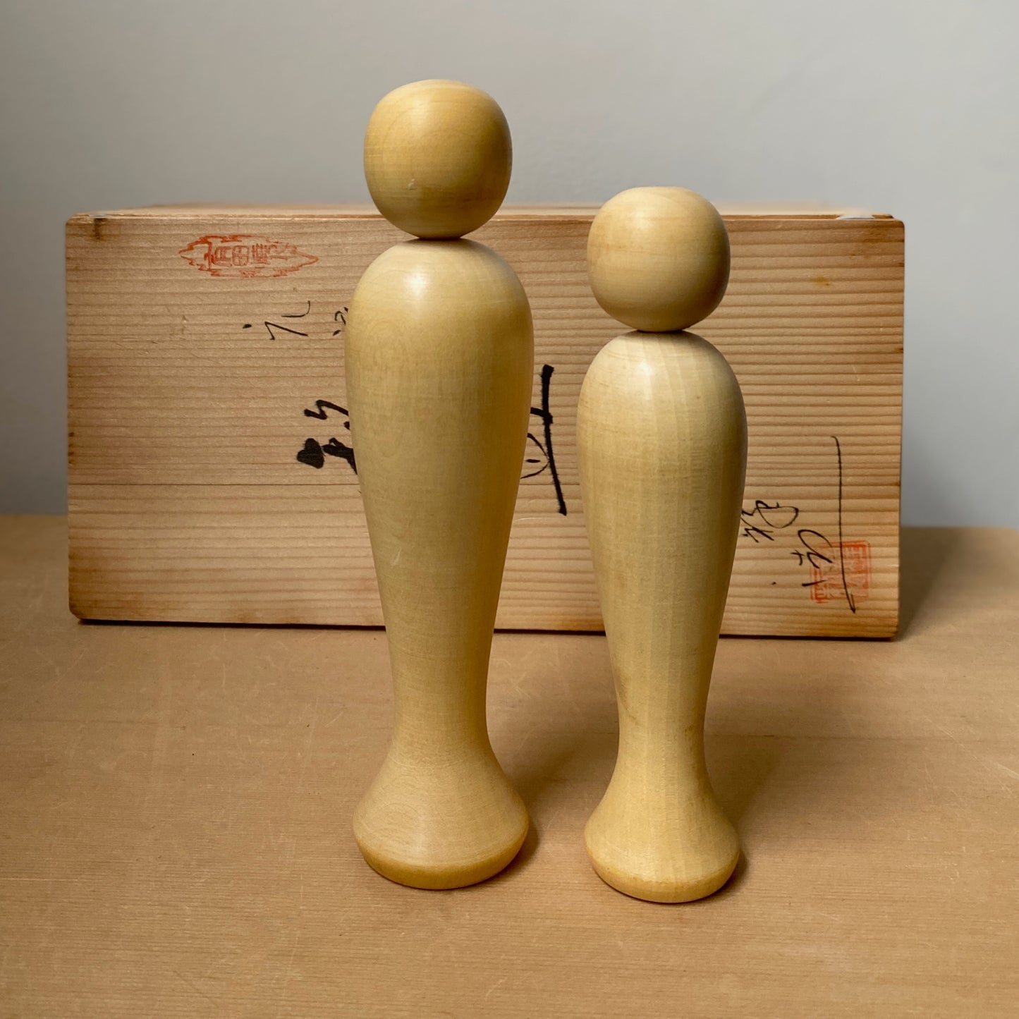 vintage japanese kokeshi duo