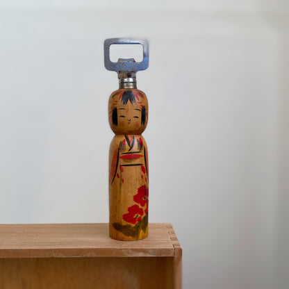 vintage japanese kokeshi bottle opener