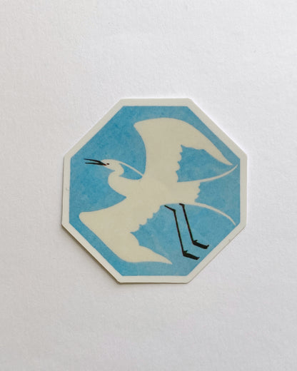 kiku print : vinyl sticker - crane