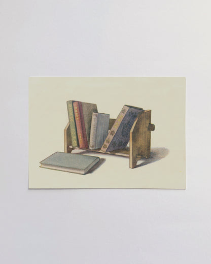 kiku print : postcard - ex libris