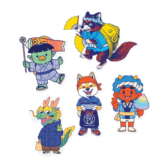 yeaaah! studio : japanese folk critters stickers