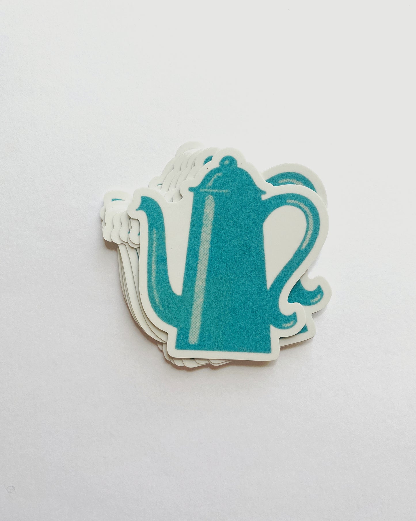 kiku print : vinyl sticker - coffee pot