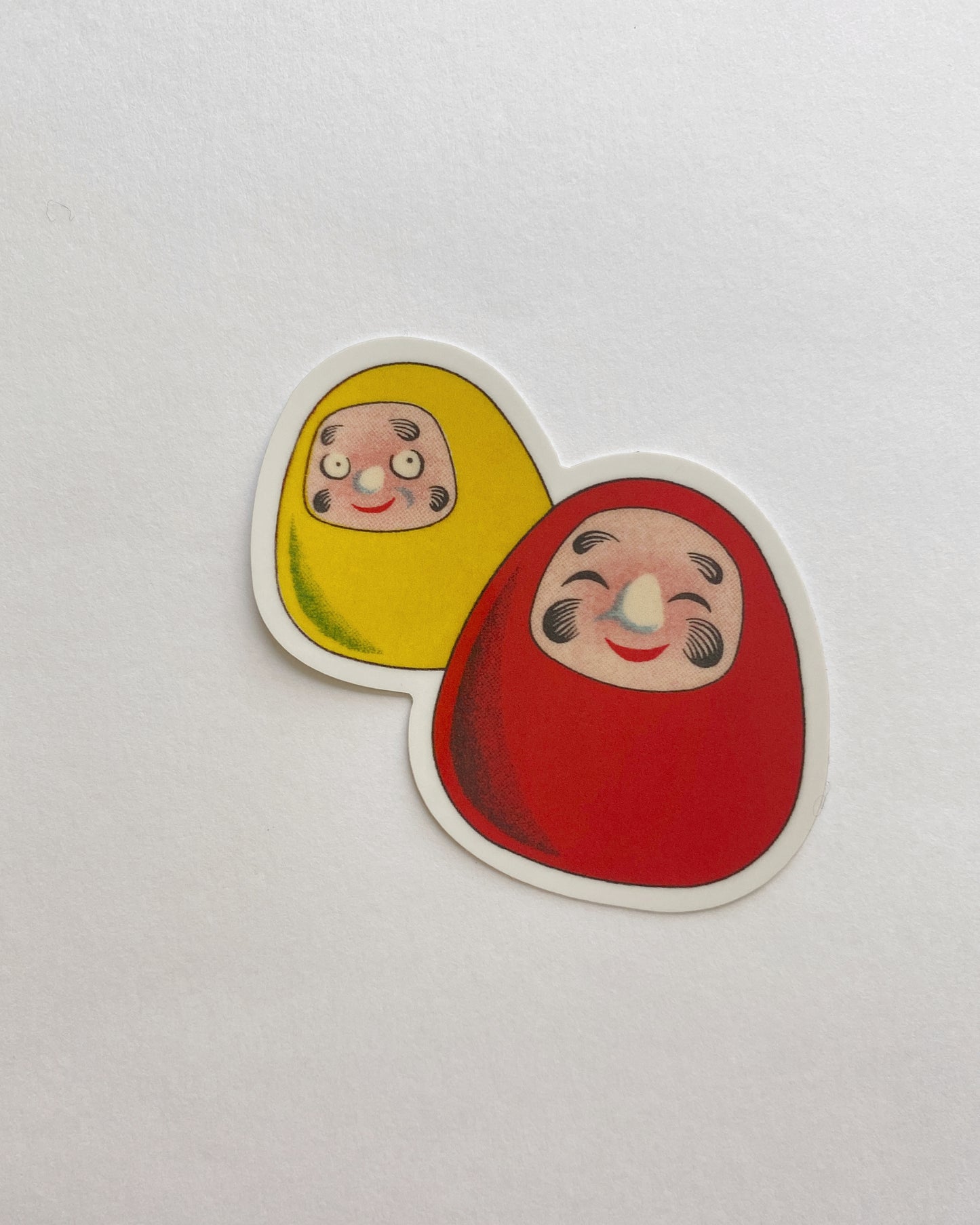 kiku print : vinyl sticker - daruma duo