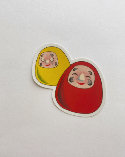 kiku print : vinyl sticker - daruma duo