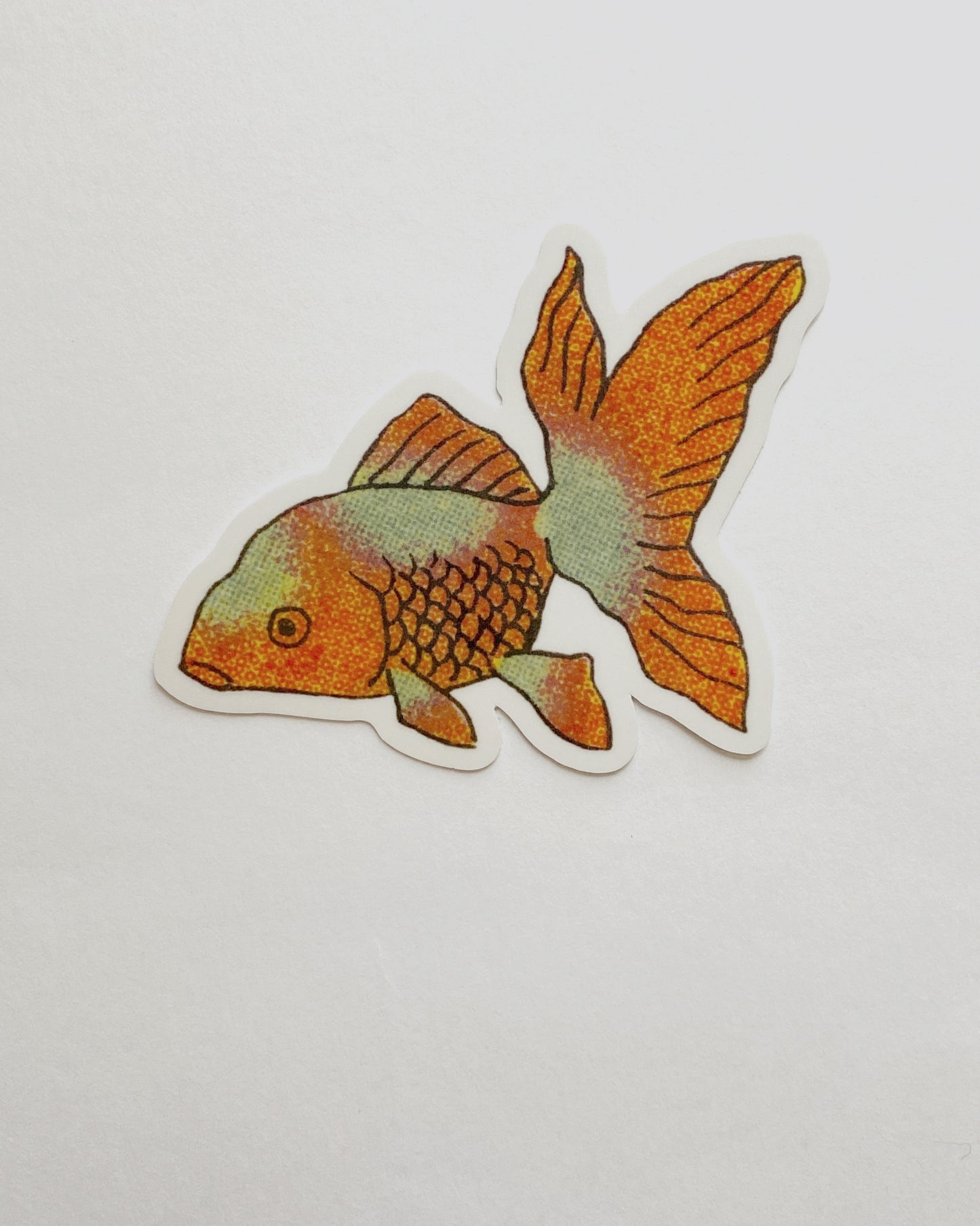 kiku print : vinyl sticker - goldfish