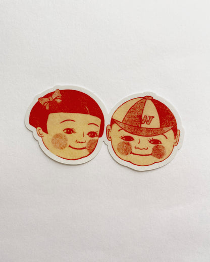kiku print : vinyl sticker - Kenji + Mei