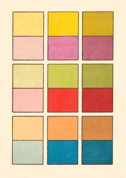 kiku print : greeting card - colour chart #4