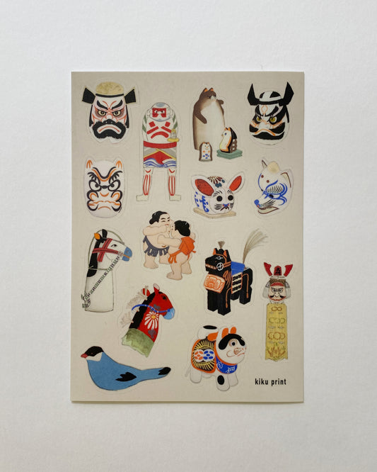 kiku print : vinyl sticker sheet - omocha