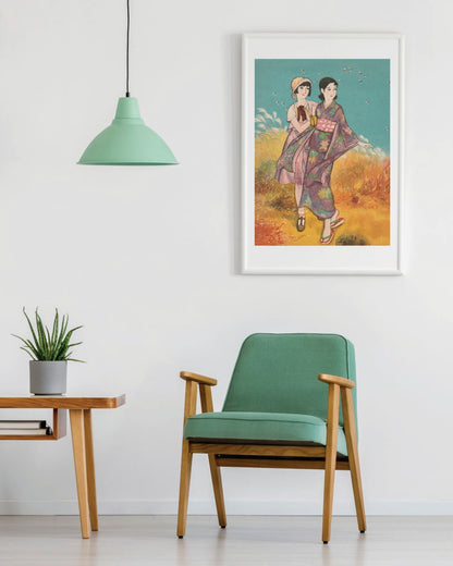 kiku print : A3 print - Natsu + Mai