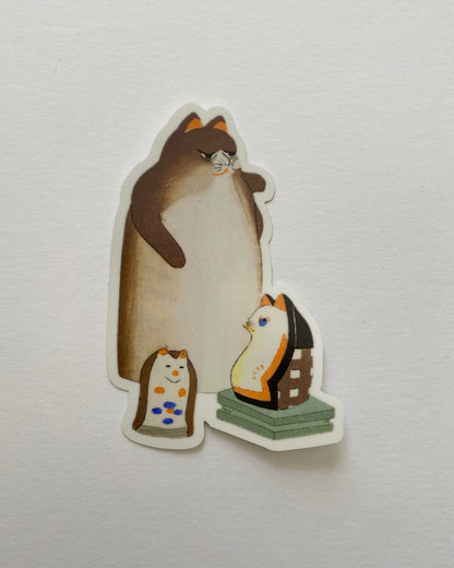 kiku print : vinyl sticker - neko