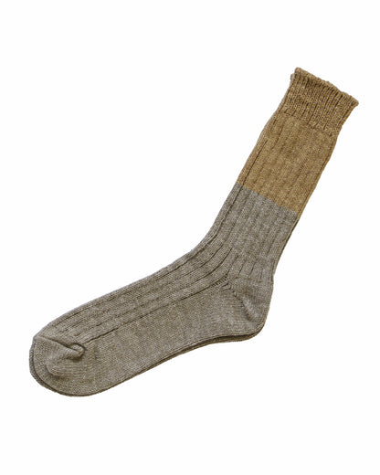 NISHIGUCHI KUTSUSHITA : boston wool cotton slab sock