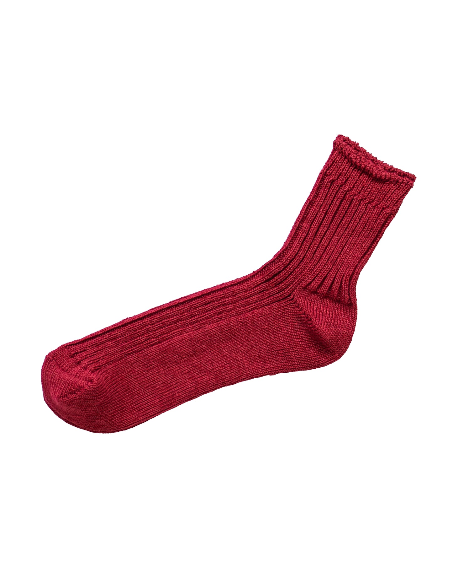 NISHIGUCHI KUTSUSHITA : praha linen ribbed sock