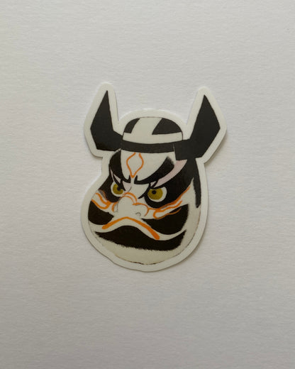 kiku print : vinyl sticker - oni mask #1