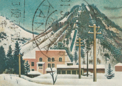 kiku print : postcard - snow day stamp