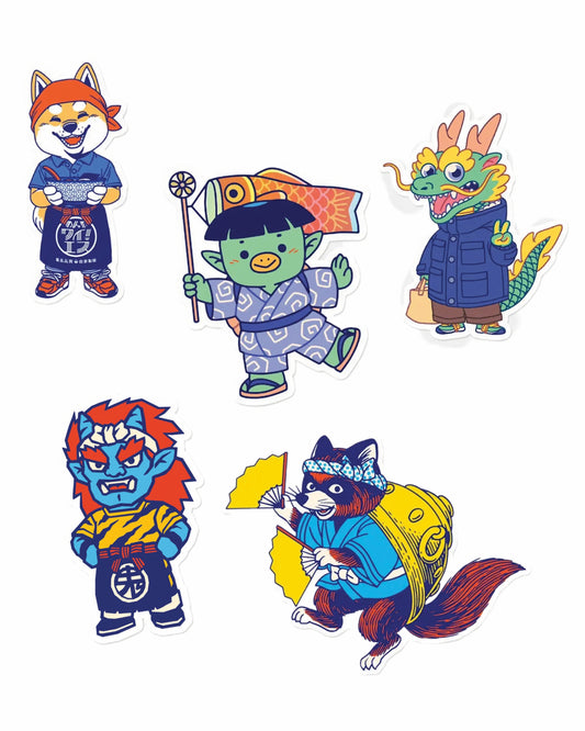 yeaaah! studio : japanese folk critters stickers
