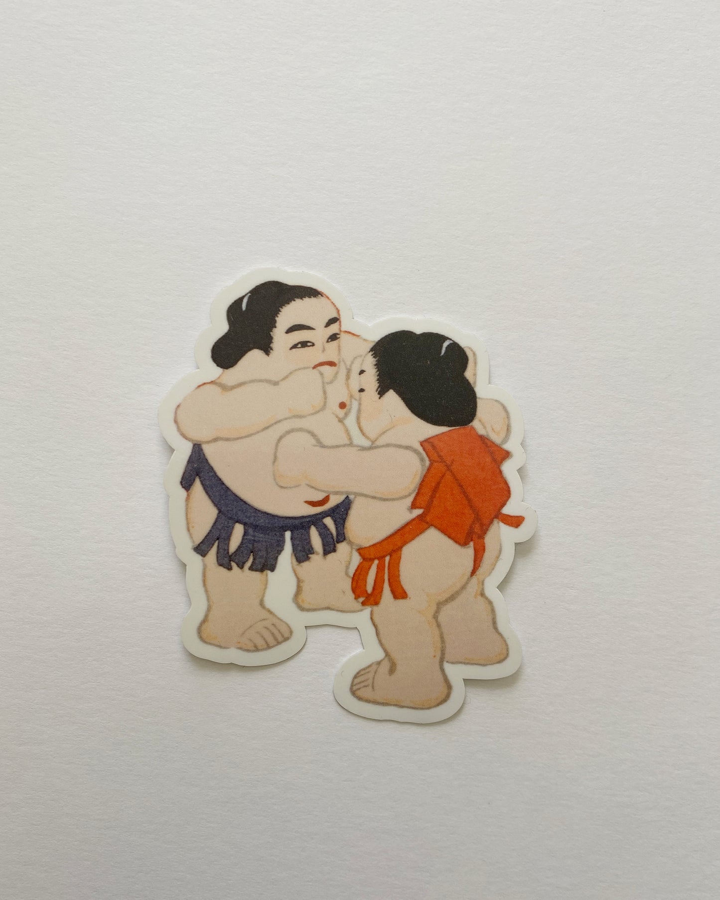 kiku print : vinyl sticker - sumo wrestlers