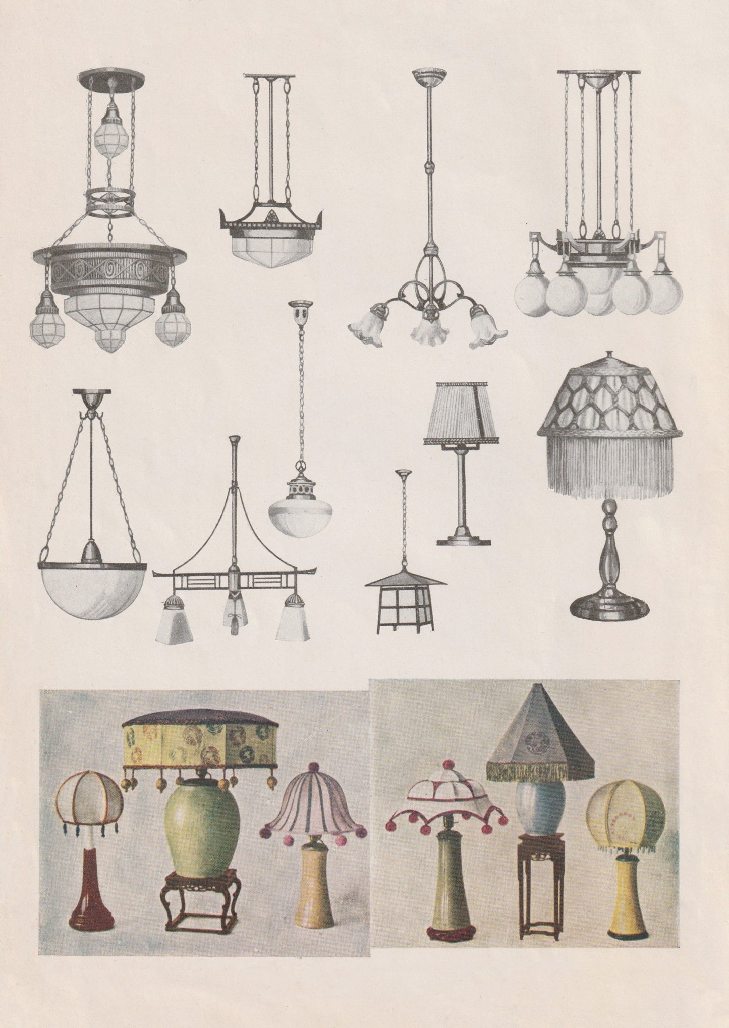 kiku print : postcard - table lamps