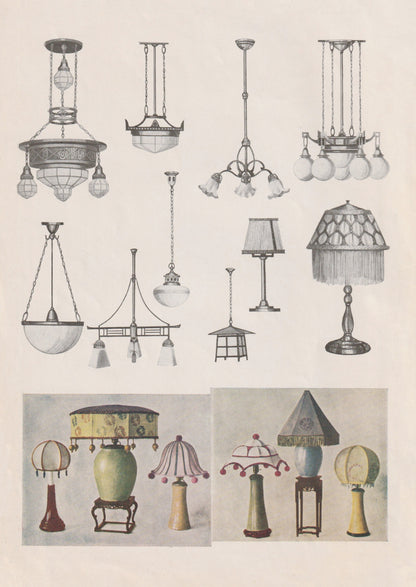 kiku print : postcard - table lamps