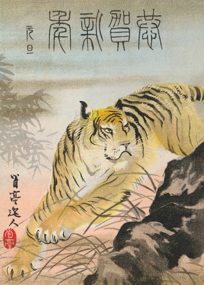 kiku print : A3 print - tiger