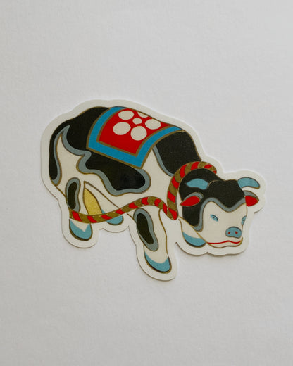 kiku print : vinyl sticker - ushi