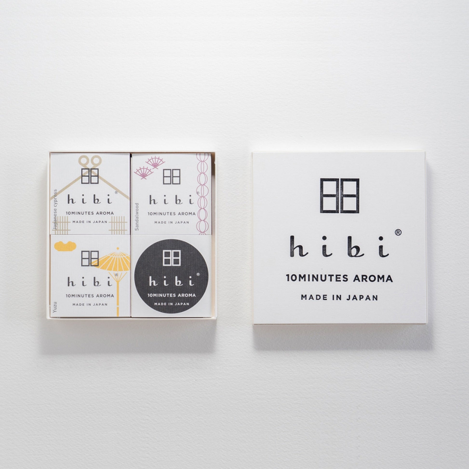 hibi 10 minute incense : traditional scent gift box