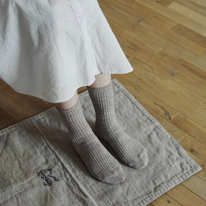 memeri : linen ribbed socks
