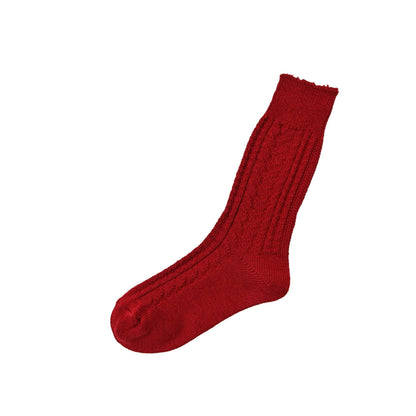 memeri : wool cotton cable socks