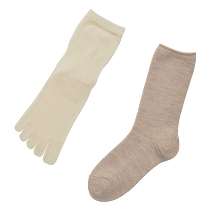 memeri : wool silk layered sock set